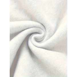 Women's Plus Size Soft Casual Hooded Sweatshirt with Artistic Back Print - Black & White & Bird Design, Kangaroo Pocket, Relaxed Fit, Machine Washable, All-Season Comfort, Ladies Sweatshirts, Decorative Text Design