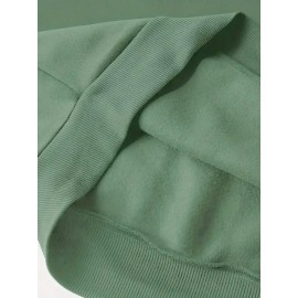 Women's Plus Size Soft Casual Hooded Sweatshirt with Artistic Back Print - Black & White & Bird Design, Kangaroo Pocket, Relaxed Fit, Machine Washable, All-Season Comfort, Ladies Sweatshirts, Decorative Text Design