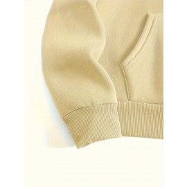 Plus Size, Women's Oversized Christmas Gingerbread Cookie Print Hooded Sweatshirt - Soft Long Sleeve Pullover with Pocket, Merry Christmas Lettering & Plaid Snowflake Design, Cozy Casual Holiday Sweater for Casual Attire (Machine Washable)