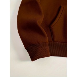 [Plus Size Angel Wings Hoodie] Soft & Comfortable Plus Size Angel Wings Print Hoodie | Long Sleeve Pullover with Pockets, Casual Style for Women, All Season Wear