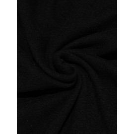 Plus Size - Plus Size Women'S High Neck Batwing Sleeve T-Shirt - Stretchy Fleece-Lined Mid-Length Top with Asymmetrical Hem, Casual Chic Solid Color Design for Fall/Winter, Versatile Layering Piece, Winter Clothing | Asymmetrical Hemline