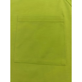 Large Size V-Neck Pocket Irregular Hem Short-Sleeved Top T-Shirt Two-Piece Set