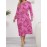 Plus Size Plant Print Crew Neck Dress, Casual Long Sleeve Long Dress For Spring & Fall, Women's Plus Size Clothing