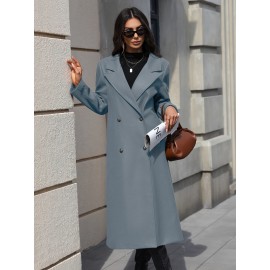 [Elegant Trench Coat] Vibrant Green Women's Elegant Casual Long Trench Coat | Machine Washable Lightweight Spring/Fall Outerwear with Classic Collar & Regular Fit, Autumn Fashion, Durable Fabric, Smooth Texture