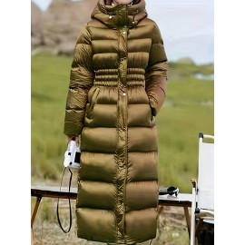 Winter Women's Loose Elegant Warm Coat, Everyday Winter Wear, Winter Outerwear, Classic Winter Style, Elegant Outerwear, Warm Fabric, Durable Material, Long Coat, Outer Jacket, Stylish Women, Casual Outfit