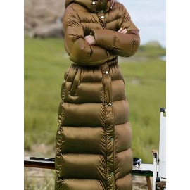 Winter Women's Loose Elegant Warm Coat, Everyday Winter Wear, Winter Outerwear, Classic Winter Style, Elegant Outerwear, Warm Fabric, Durable Material, Long Coat, Outer Jacket, Stylish Women, Casual Outfit