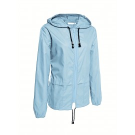 Raincoat Women Lightweight Rain Jackets Packable Outdoor Hooded Windbreaker