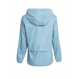 Raincoat Women Lightweight Rain Jackets Packable Outdoor Hooded Windbreaker