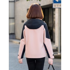 3-in-1 Winter Jacket - Detachable Hood, Casual Fit, Color Block Design with Zip Pockets for Men & Women