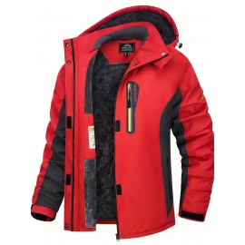 Women's Plus Size Ski Jacket Winter Outdoor Windproof Waterproof Soft Shell Jacket Detachable Snow Cap 5 Pocket Warm Fleece Lining Thickened Thermal Coat Outdoor Sports Ski Snowboard Hiking Camping Mountaineering Large Size Jacket