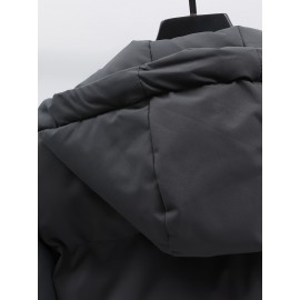 1pc Elegant Women'S Polyester Jacket - Solid Color Crew Neck Long Sleeve with Pockets for Fall/Winter Outdoor Sports and Casual Warmth