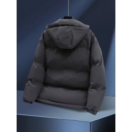 1pc Elegant Women'S Polyester Jacket - Solid Color Crew Neck Long Sleeve with Pockets for Fall/Winter Outdoor Sports and Casual Warmth