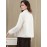1pc Women'S Plus Size Faux Mink Coat, 100% Polyester Knit Fabric, Stand Collar with Button Closure, Solid Color Long Sleeve Warm Winter Sports Jacket
